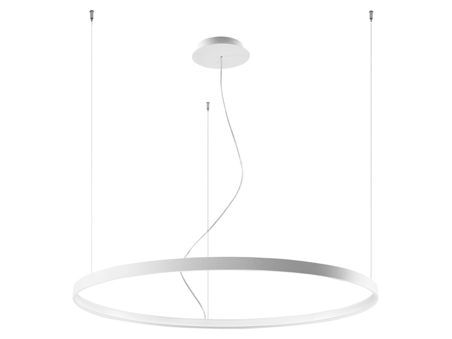 Lampa wisząca Rio LED 110 cm stalowa biała