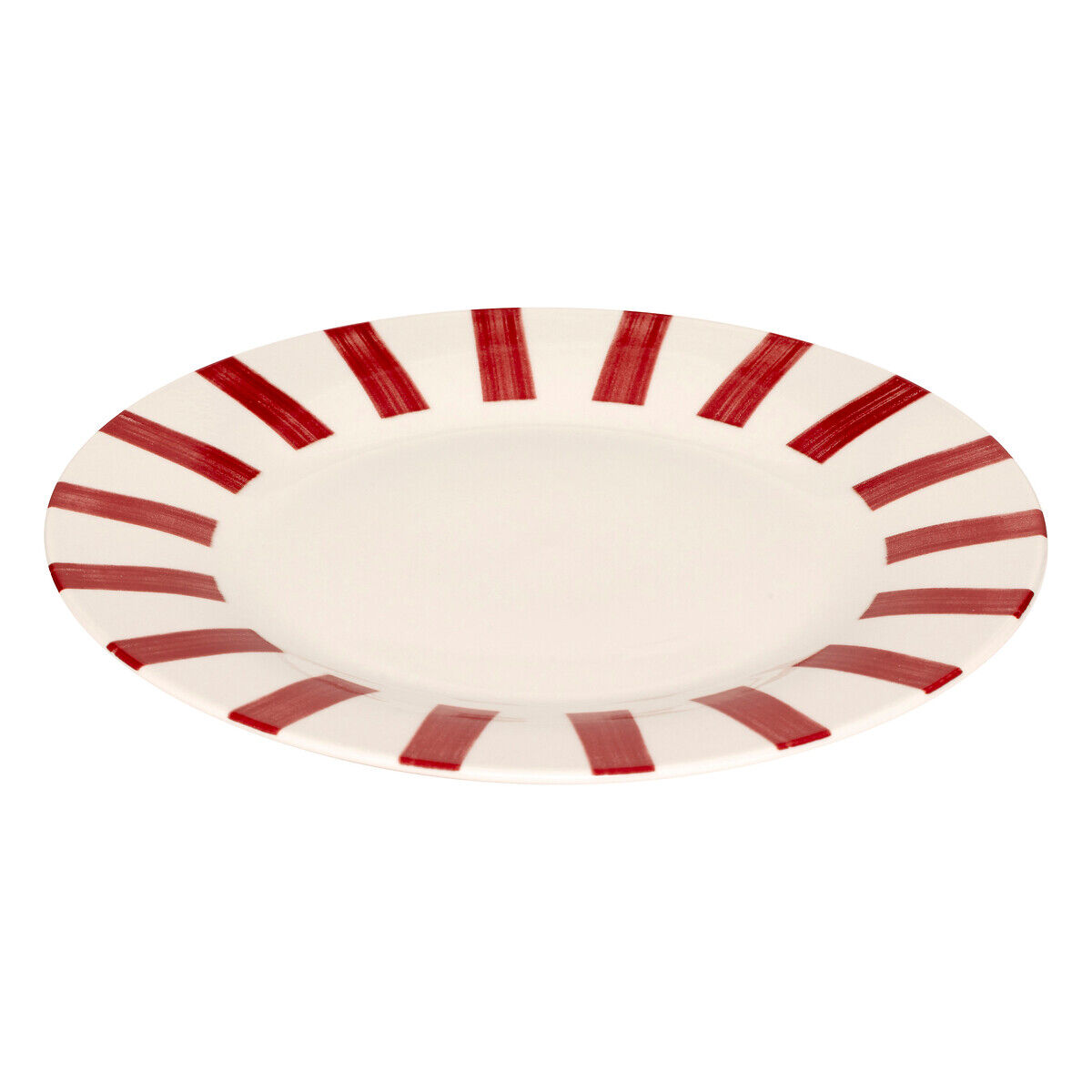 Prato raso CHERI vermelho em porcelana 27cm