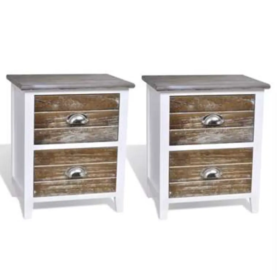 vidaXL - Kast - Bruin - Paulowniahout - 2 stuks