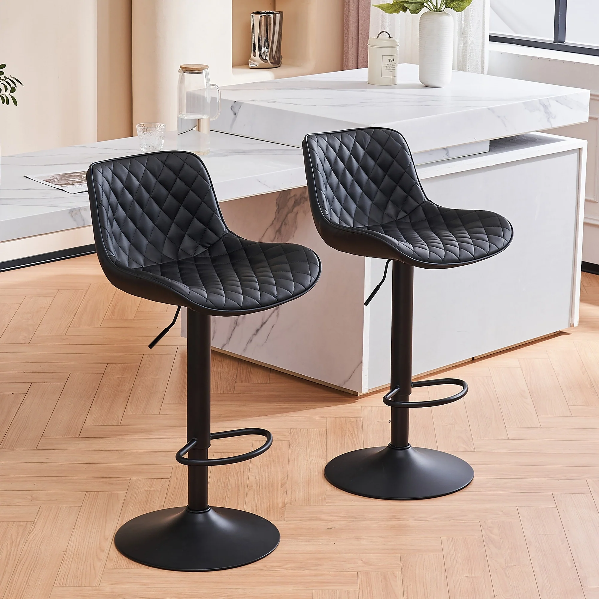Counter Height Modern Barstools Set of 2 Kitchen Bar stools Side Counter Stools