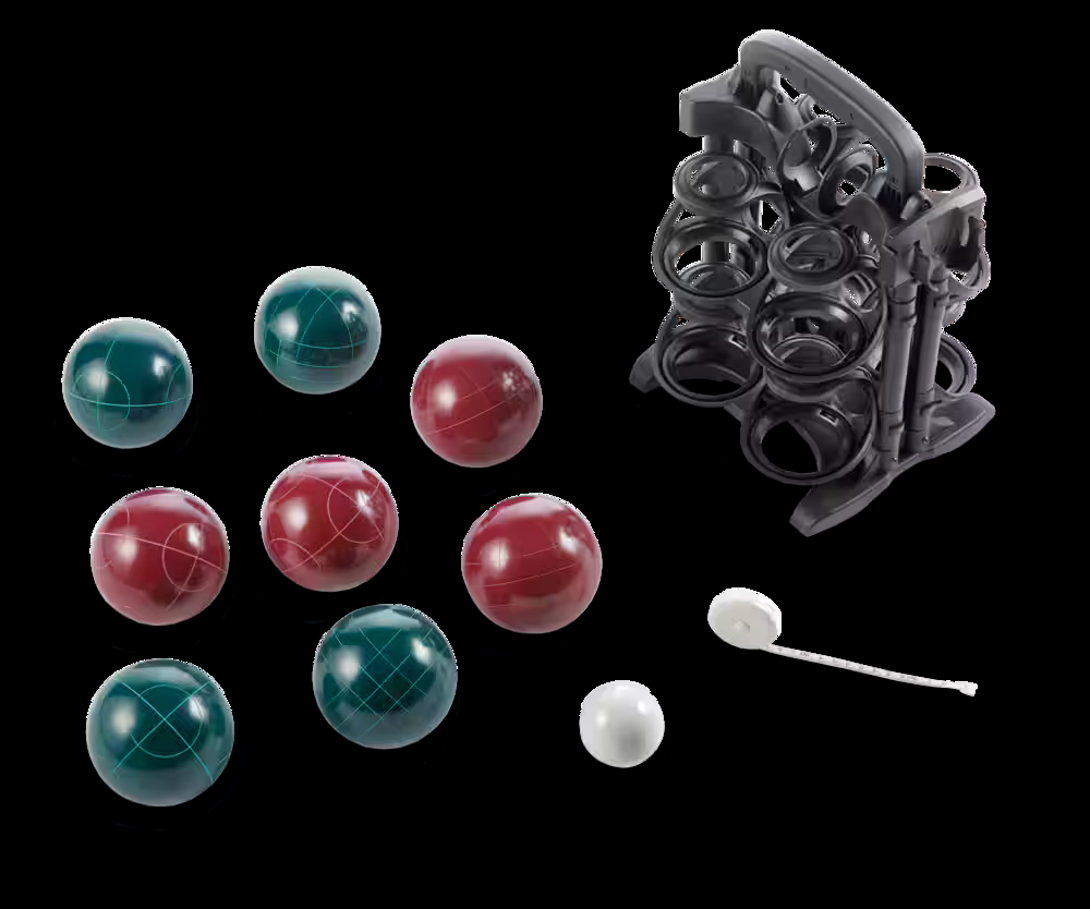 Outbound Outdoor Portable Bocce Set, 10-pc, Ages 8+, Red/Green