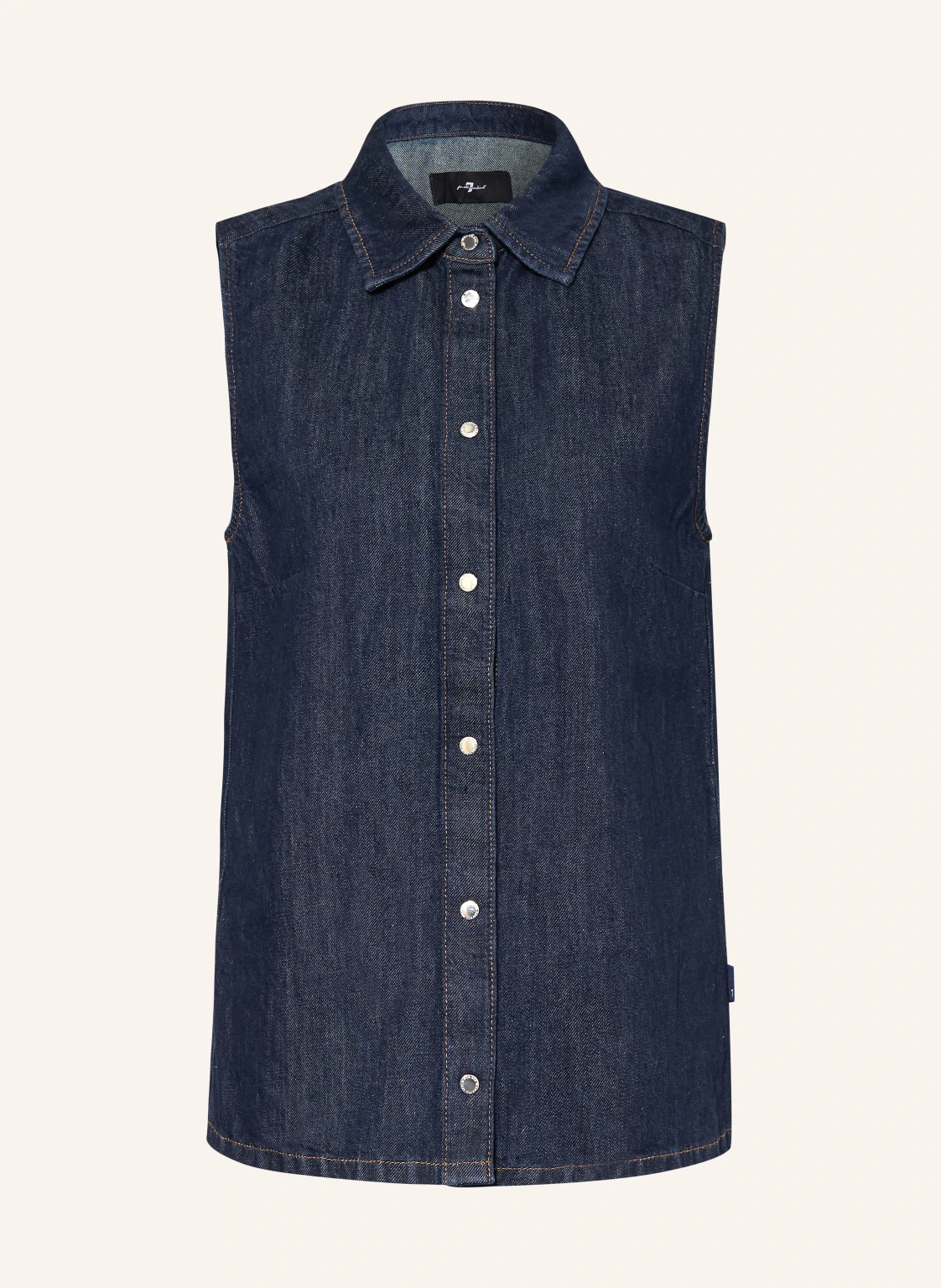 7 for all mankind Jeansweste BLOSSOM mit Leinen