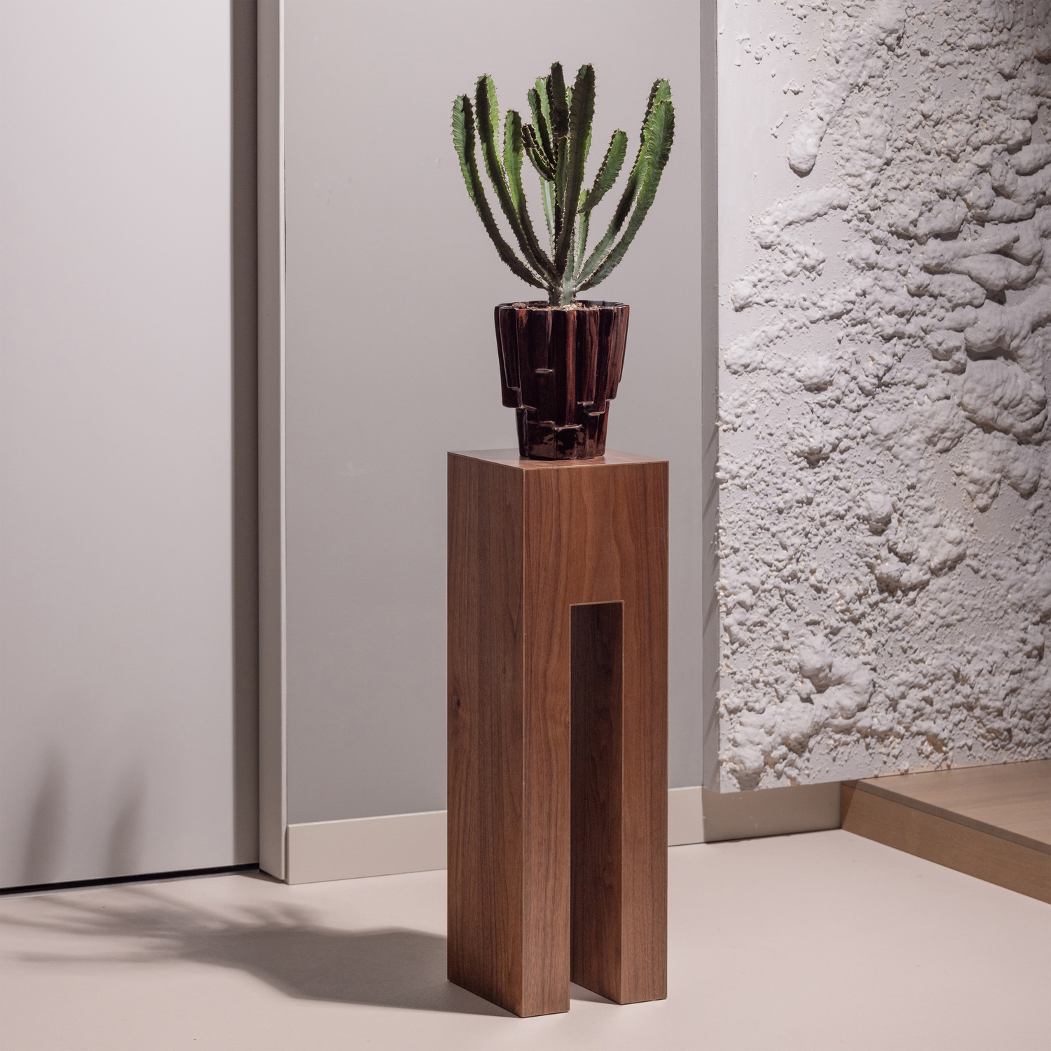 WOOOD Plantor Plantenstandaard - MDF - Bruin - 80x24x24