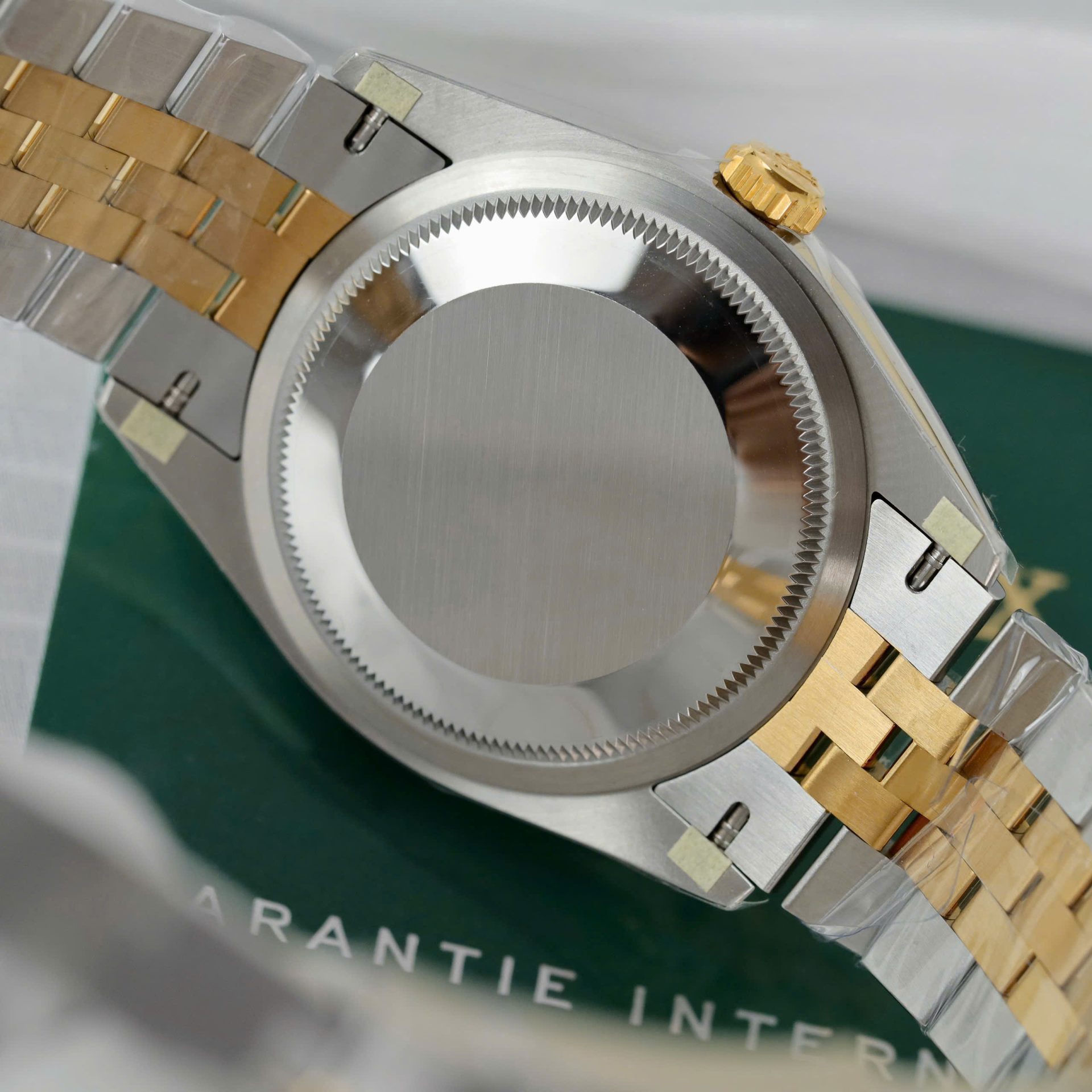Rolex Datejust 126233 SS/YG Plated Gold Palm Dial CZ Diamonds 36mm Jub Super Clone