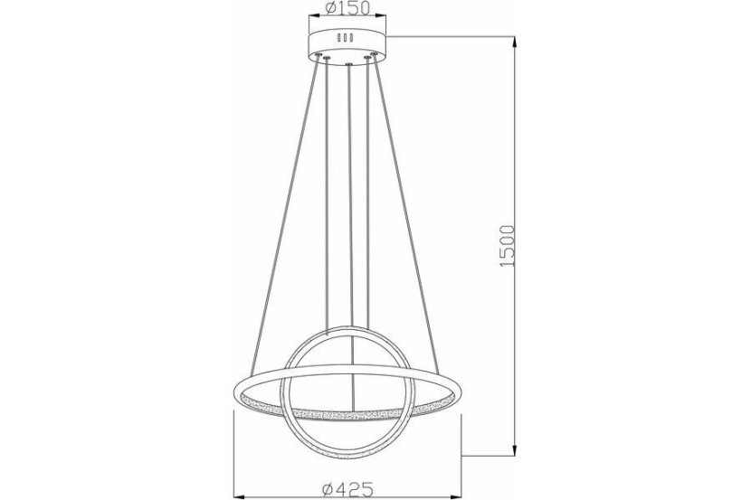 Lampa wisząca Gravity czarna LED 2x36W Neutralna biel 2880lm Reality