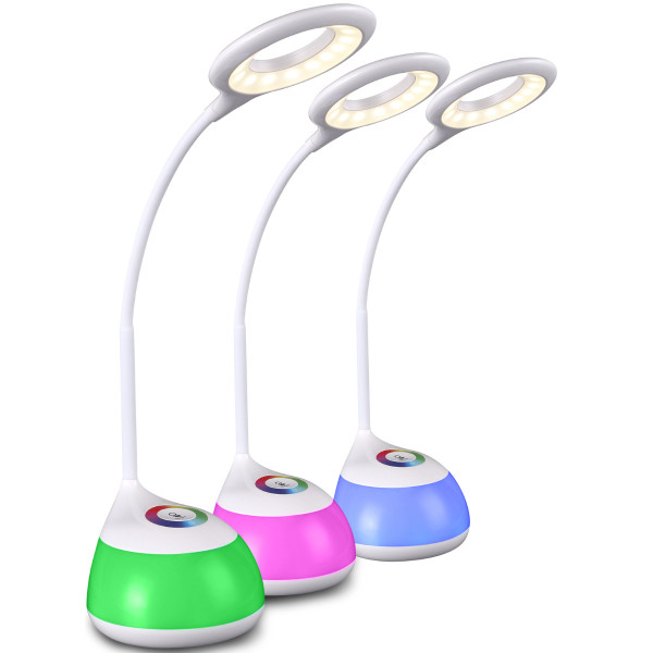 Lampka biurkowa RGB GALACTICbiała LED 5W wys:48cm Polux