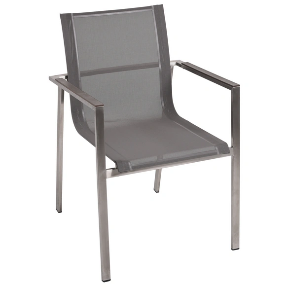Tischgruppe »SIENNA«, 5-tlg., Grau, Aluminium, Kunststoff