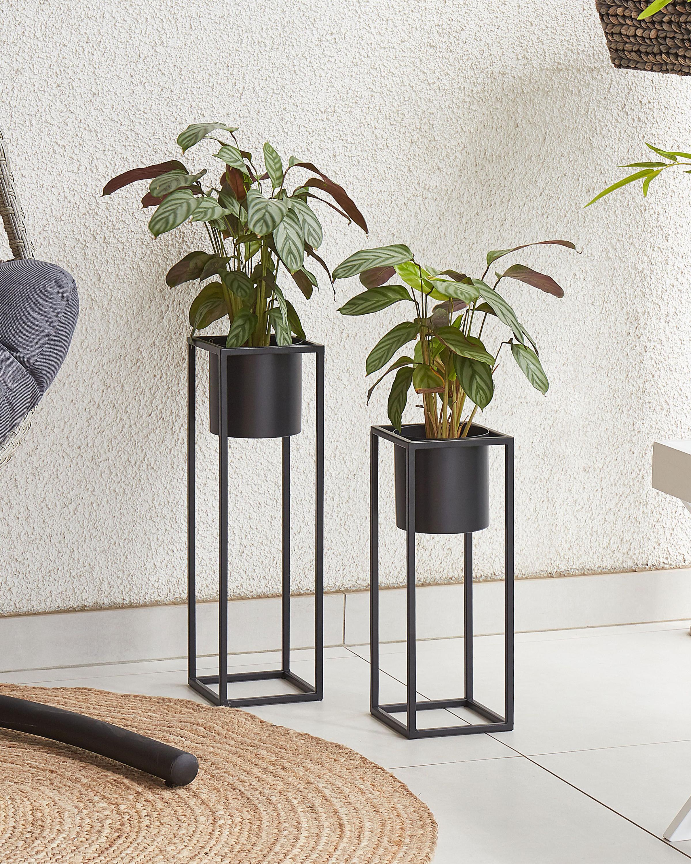 Elevated Plant Pot IDRA Metal 15 cm Black