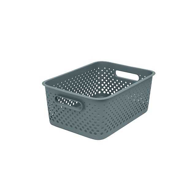 Grand Panier de rangement élégant Taille L - Bleu