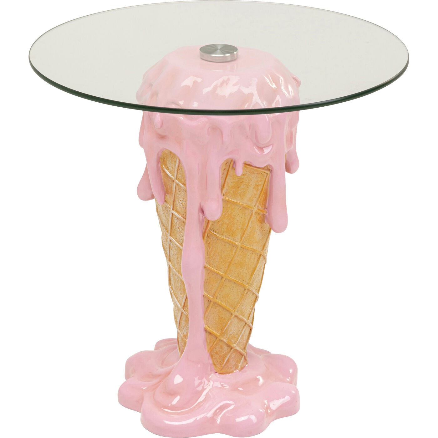 Kare Design Bijzettafel ijs Ø48cm roze