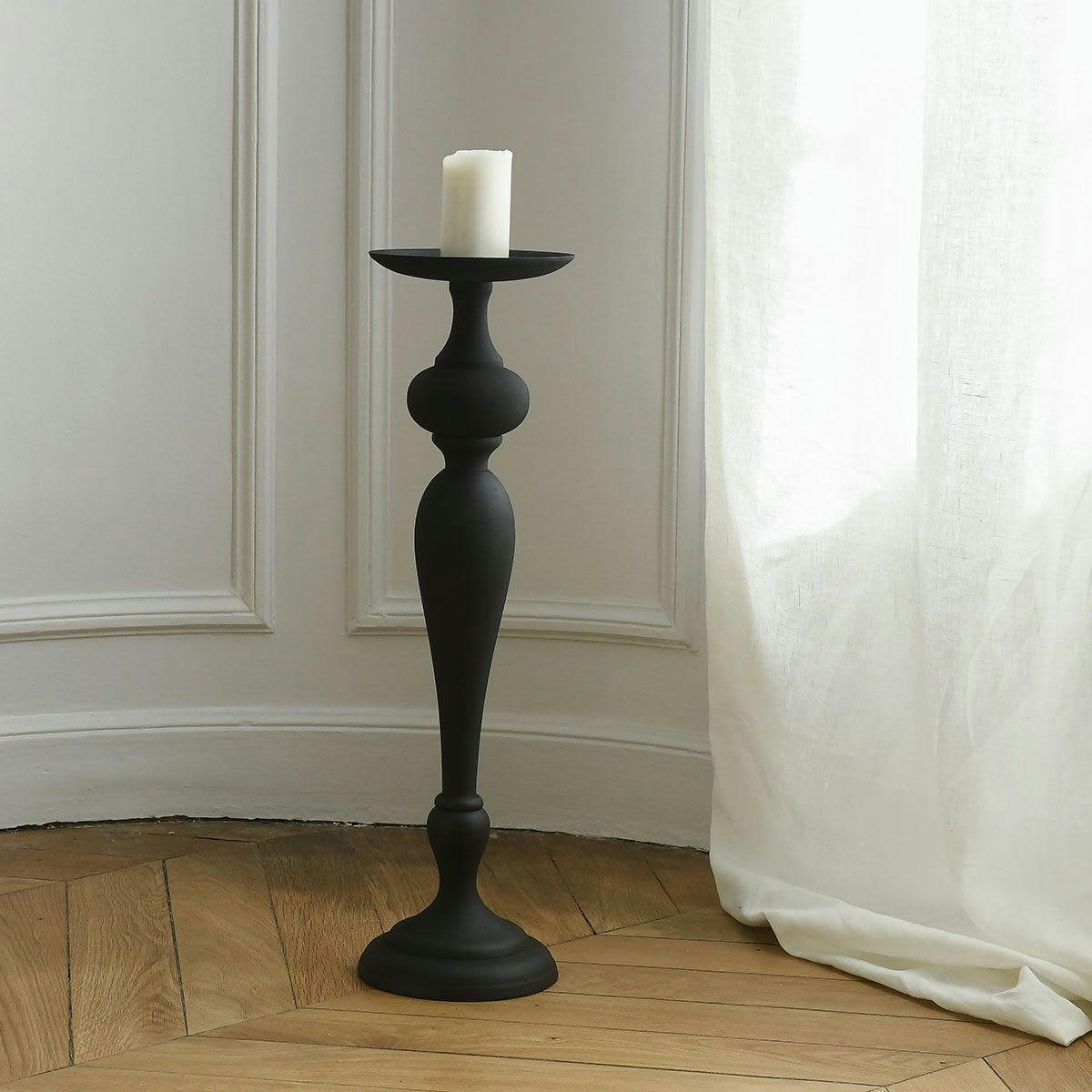 - Bougeoir haut en métal