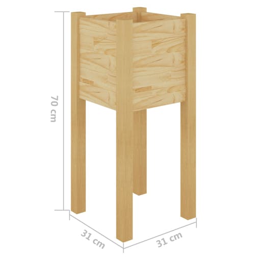 NNEVL Garden Planter 31x31x70 cm Solid Pinewood