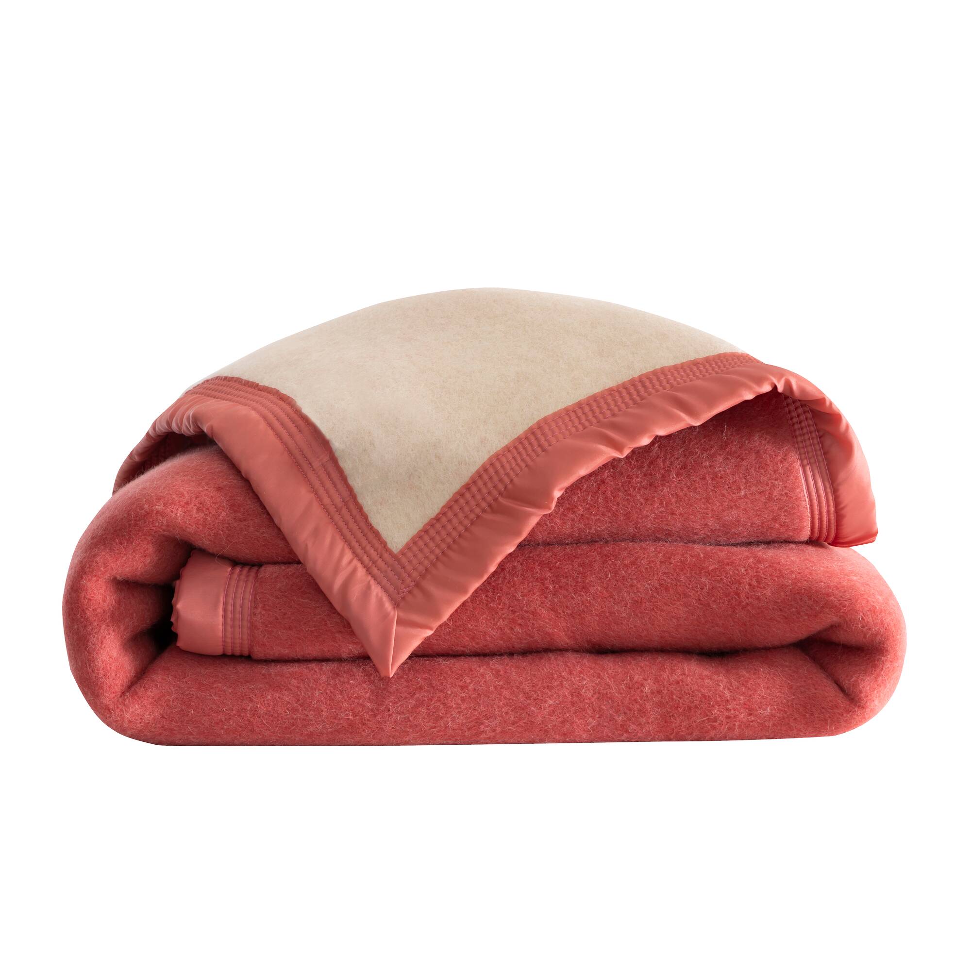 Couverture bicolore pure laine 800 g/m²
