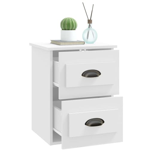 NNEVL Wall-mounted Bedside Cabinet White 41.5x36x53cm