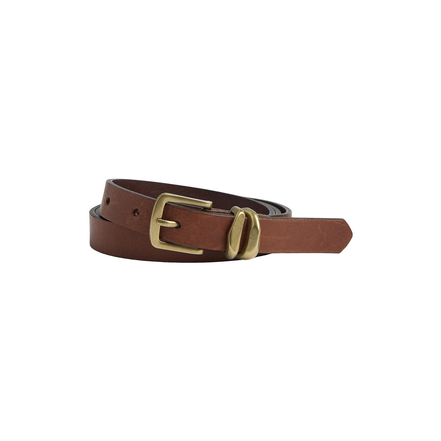 KinsleyMBG Belt, cognac w/br. gold