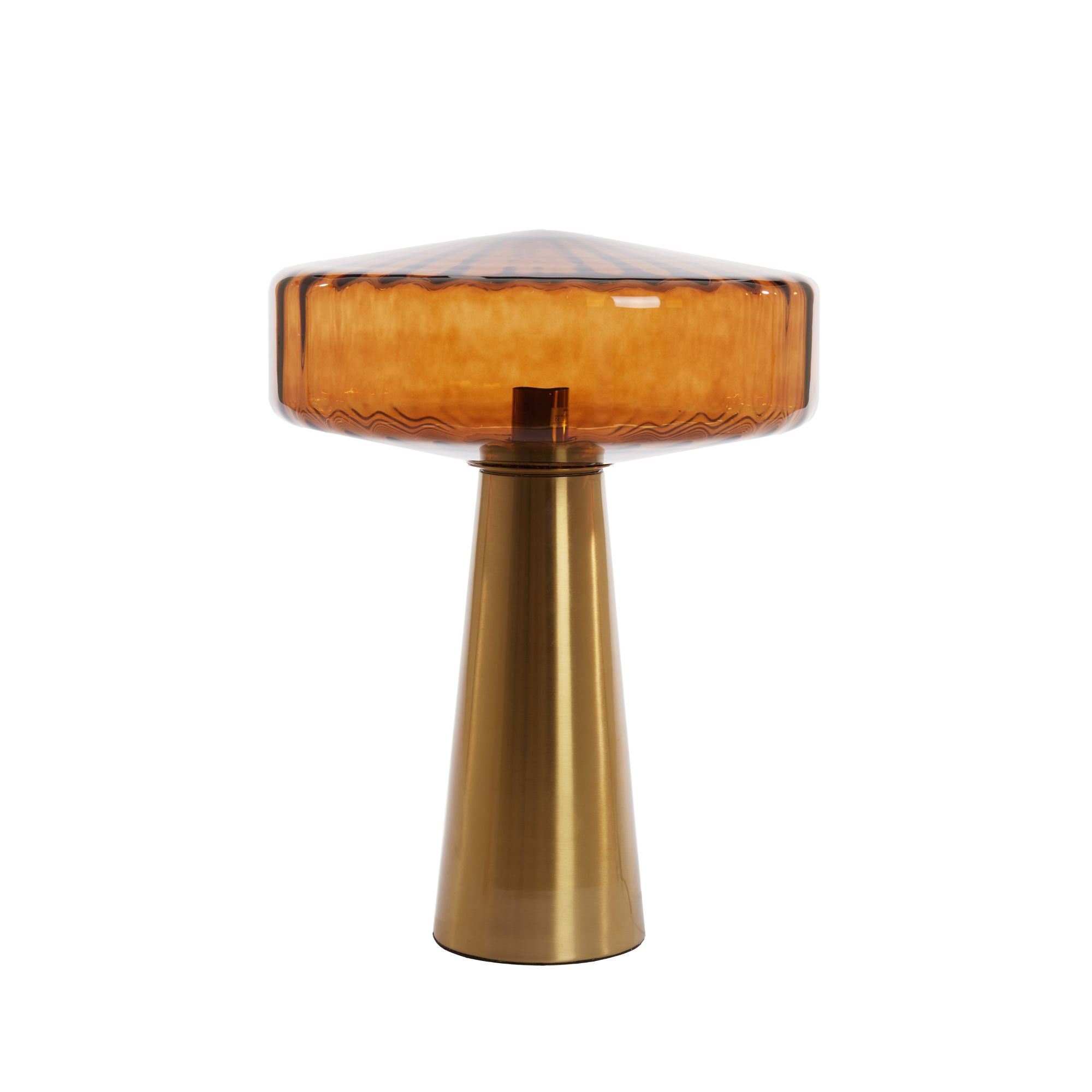 vtwonen tafellamp Pleat - bruin - Ø40cm