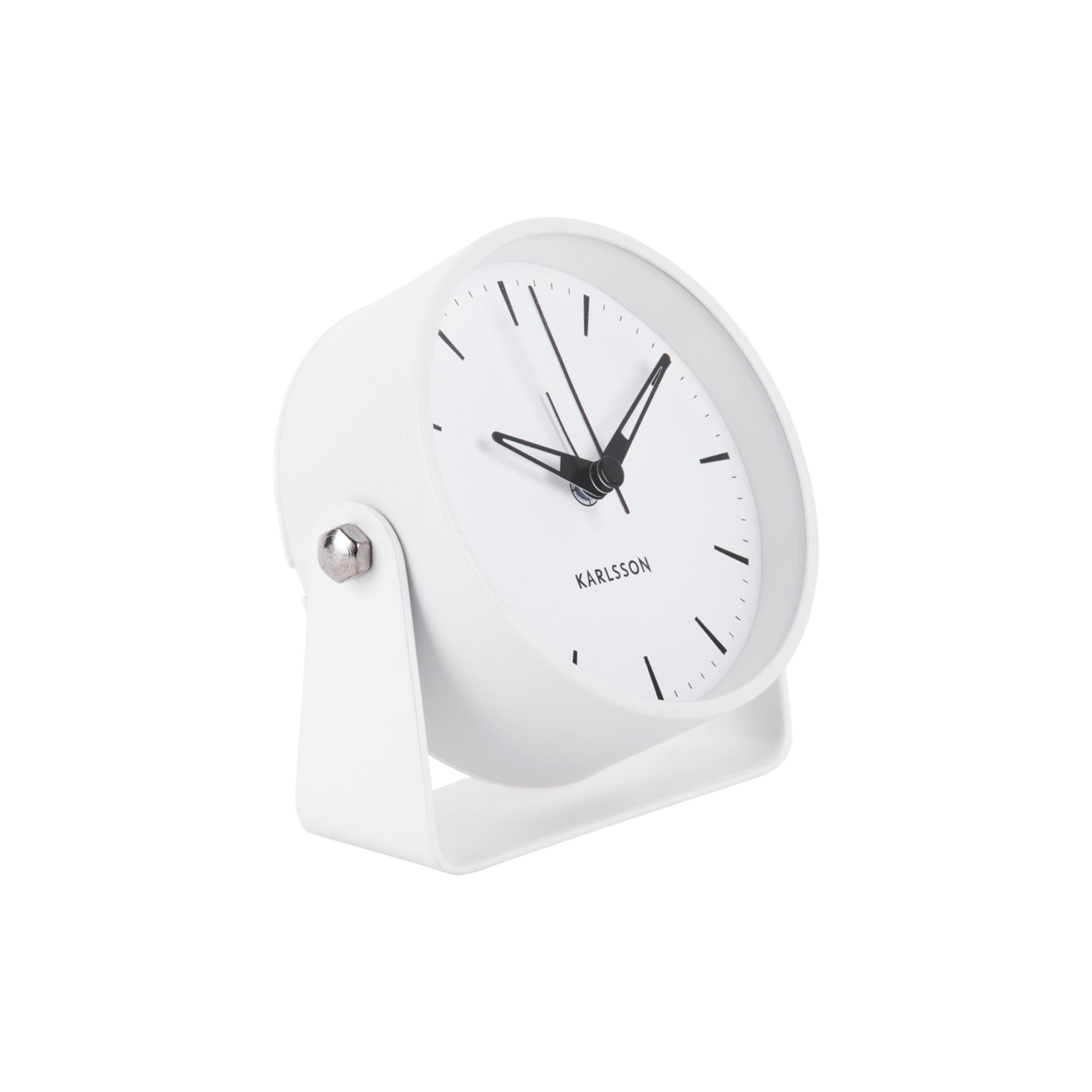 Karlsson wekker Calm - wit - Ø9.5cm