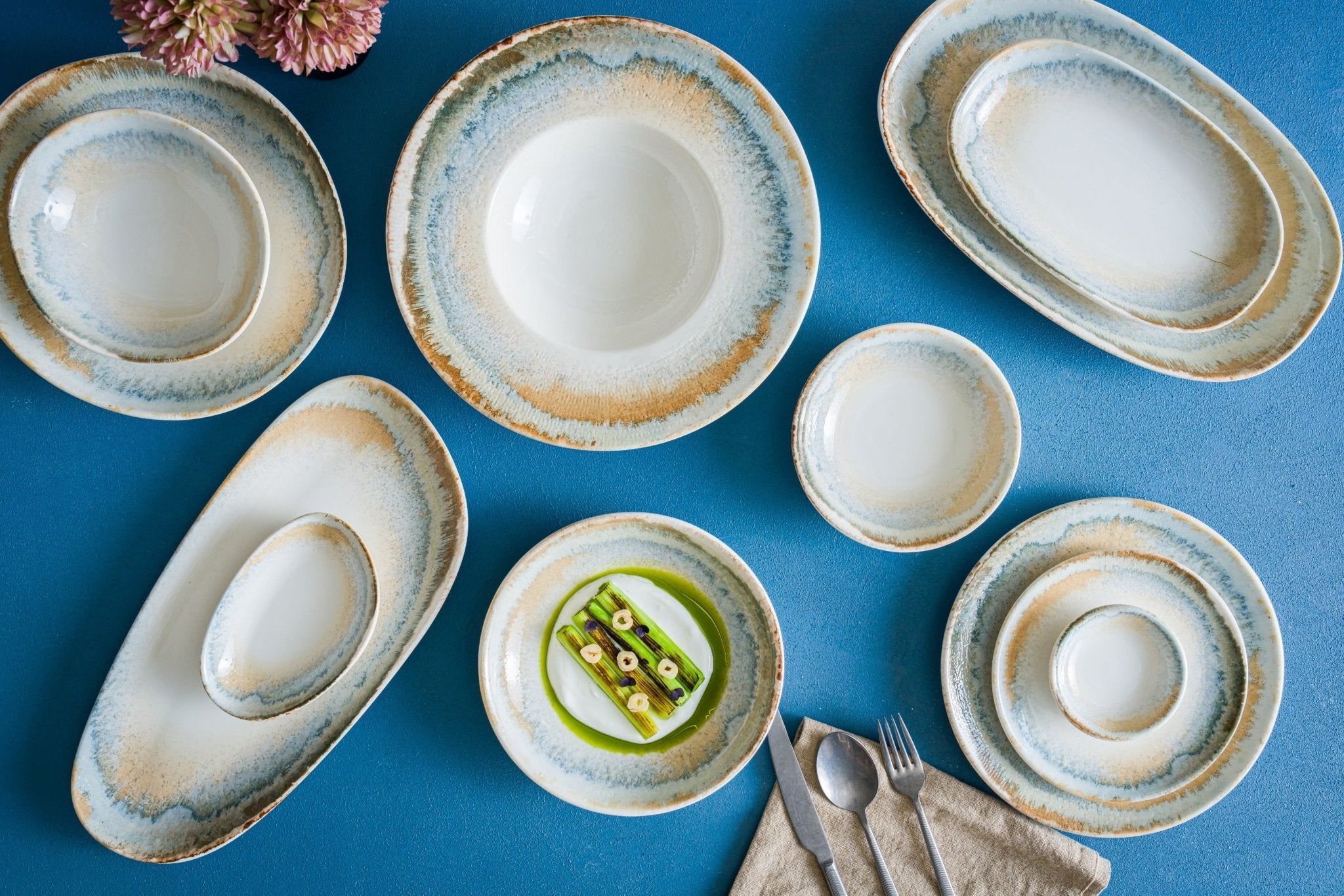 Bonna Dinerbord - Knidos - Porselein - 30 cm - set van 6