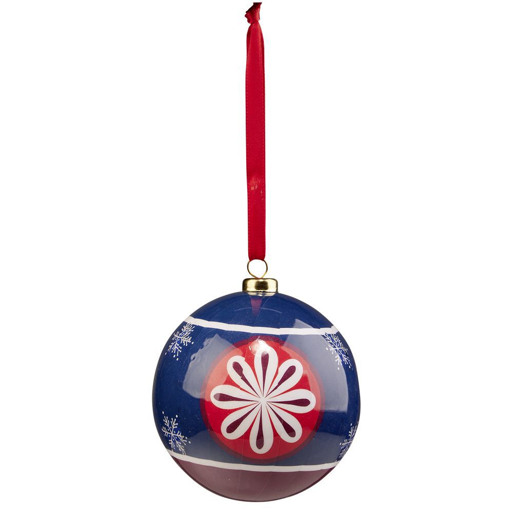 Boule de No&euml;l papier design Fantasia Ø8cm