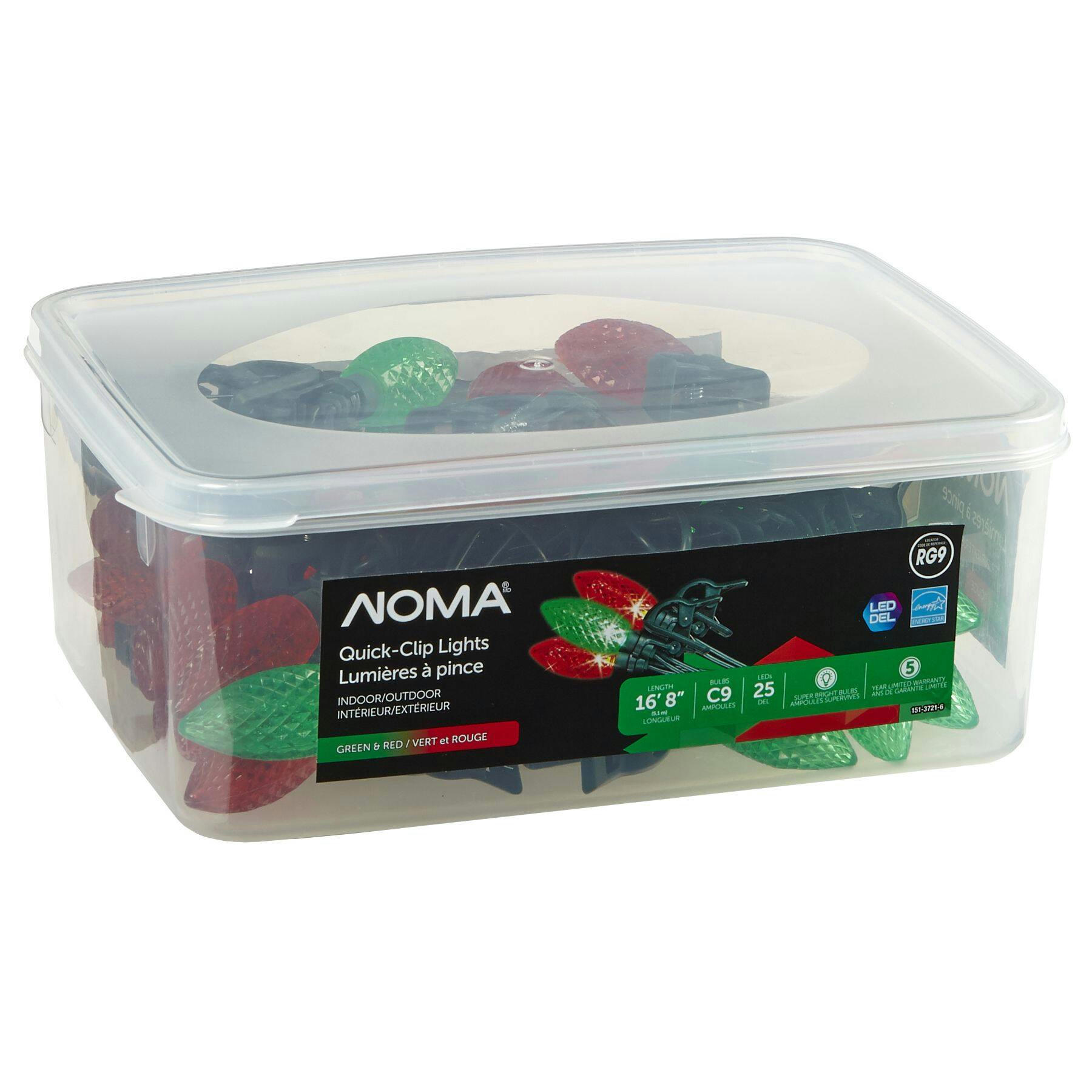 NOMA Quick-Clip 24 C9 LED Lights, Green/Red