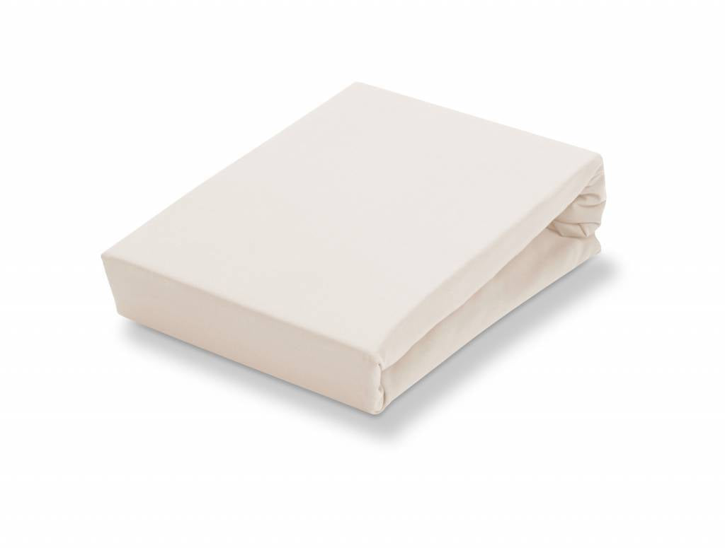 Jersey Soft Topper Hoeslaken Natural   180-200 x 200-220 cm   Ivoor