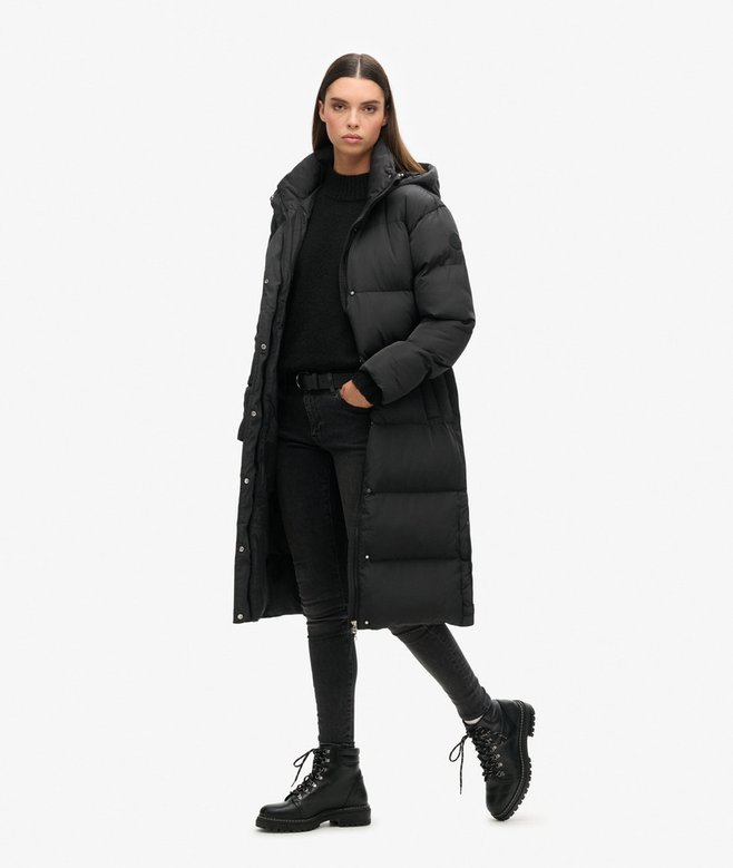 Hooded Longline Puffer Coat