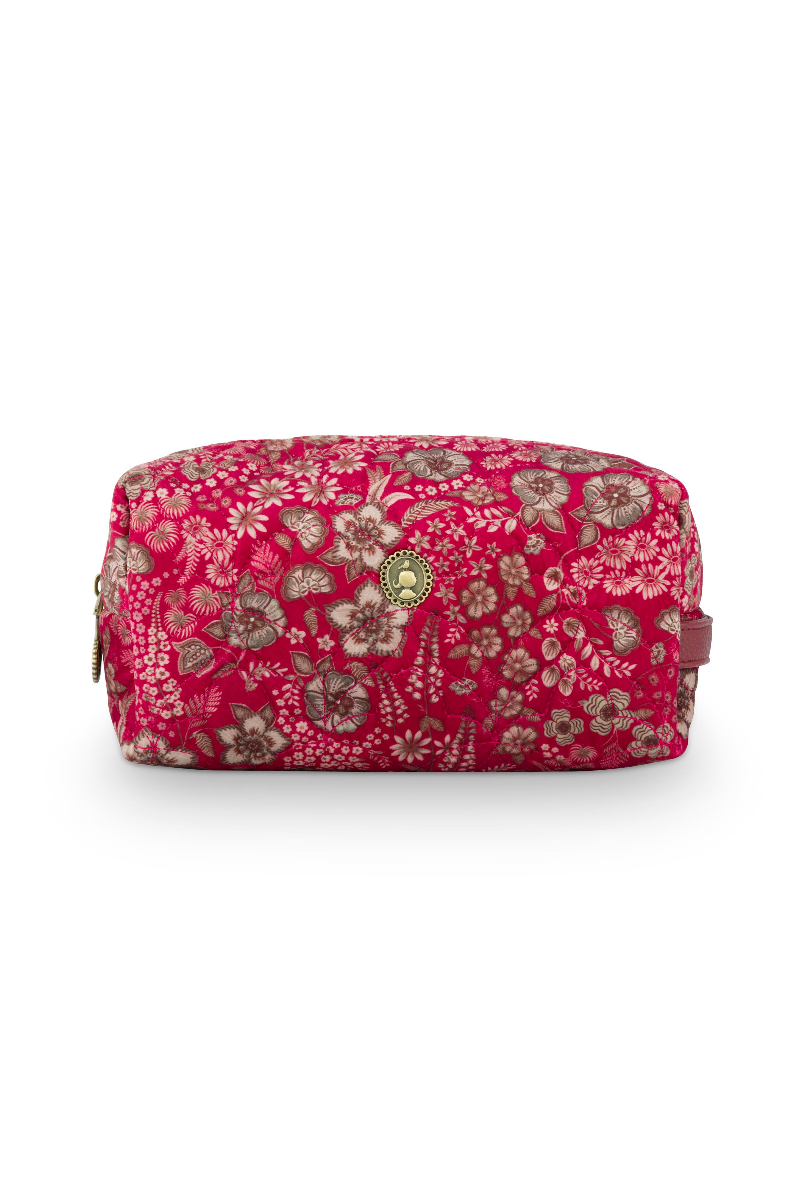 Pip Studio - Coco Make-up Tasje Dames - Daisy Dreams - Rood - 21.5x10x10.5cm