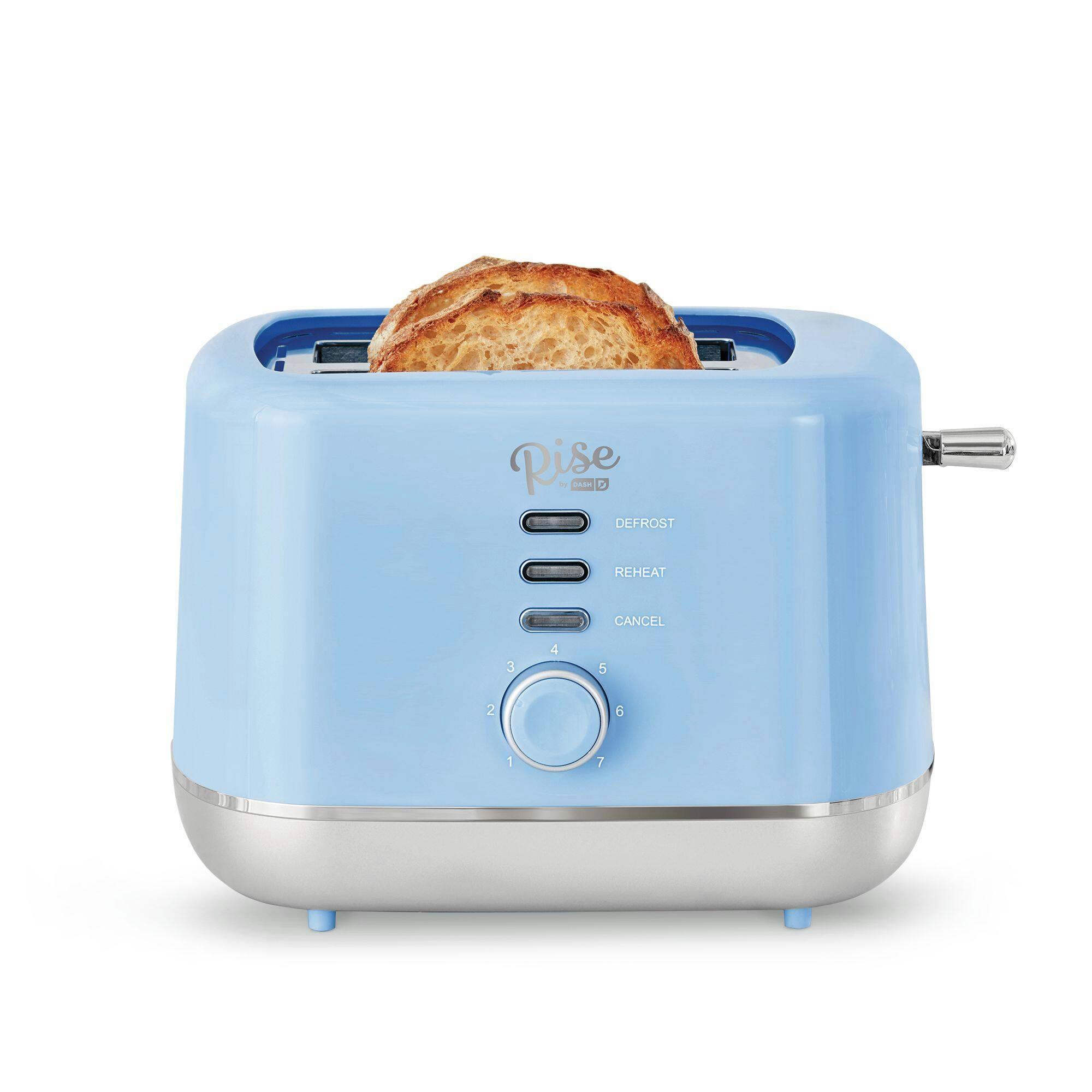 Dash Compact Toaster w/ 7 Settings, Blue, 2-Slices
