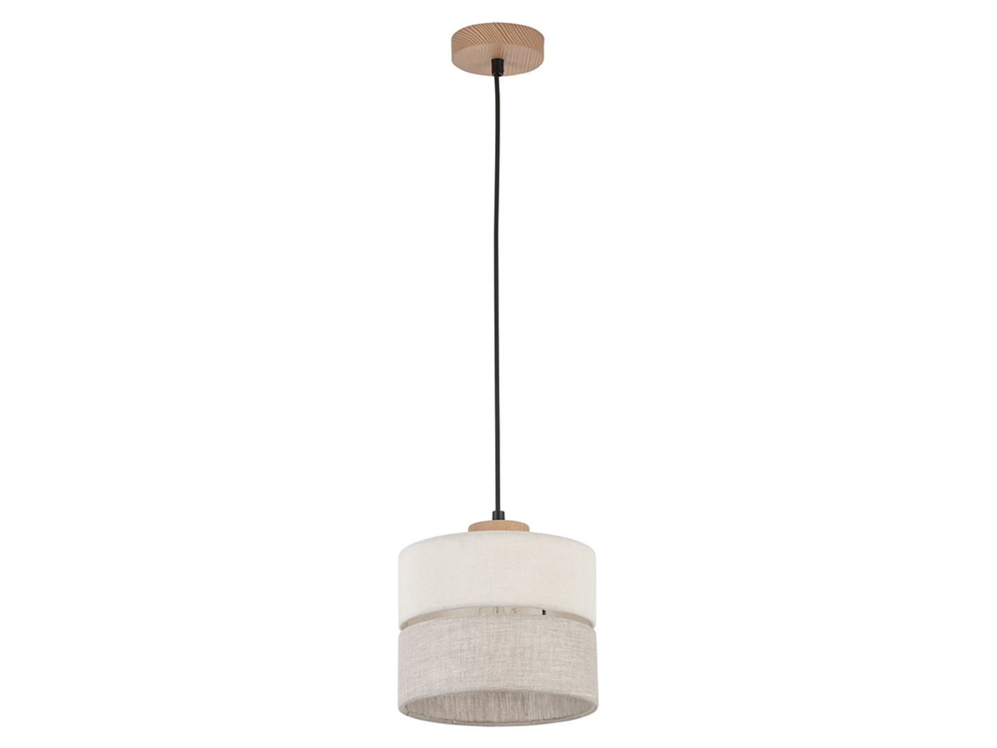 Lampa wisząca Eco 150 cm tkaninowa beżowa
