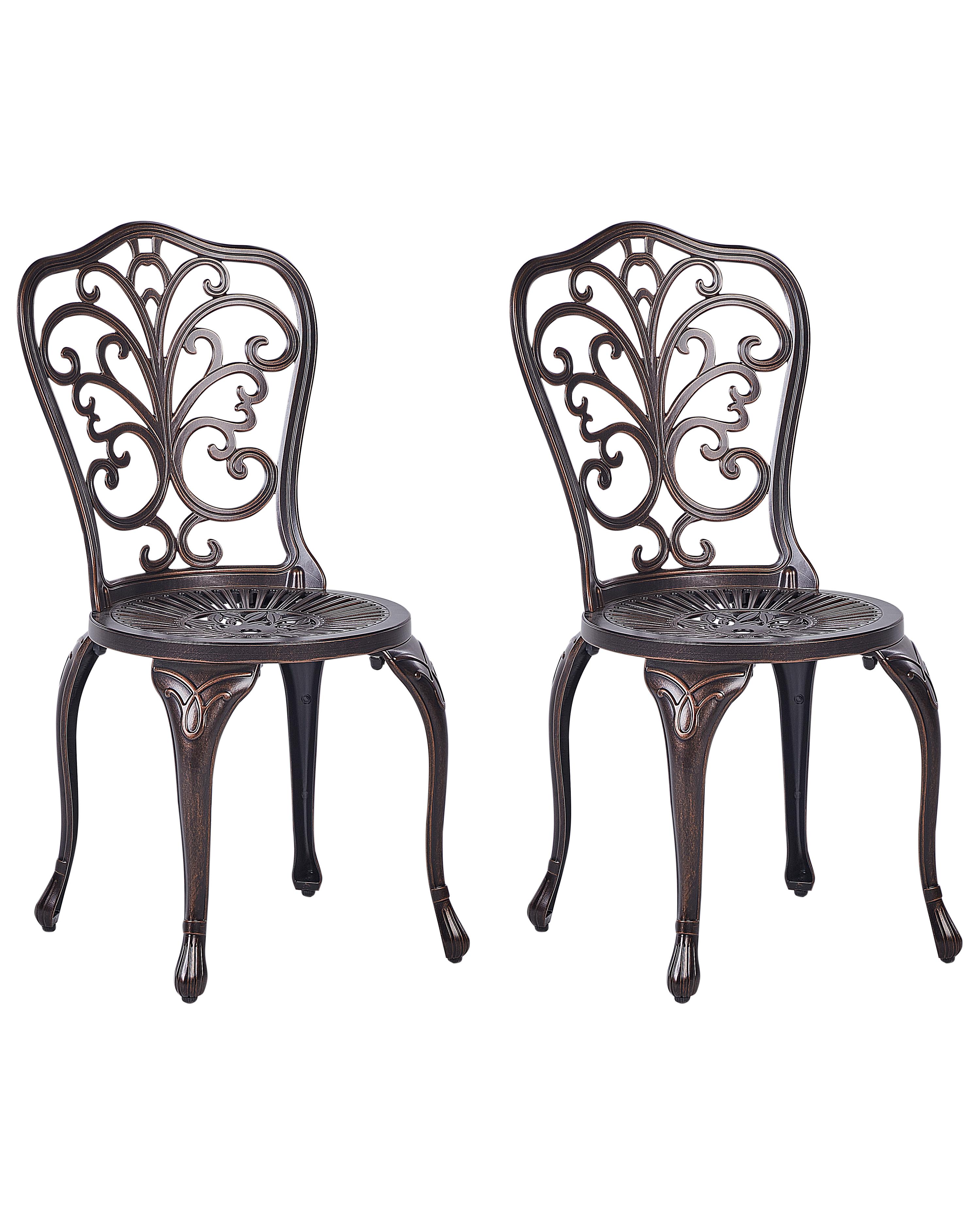 Bistro Set TRIORA/ANDALO Metal Brown