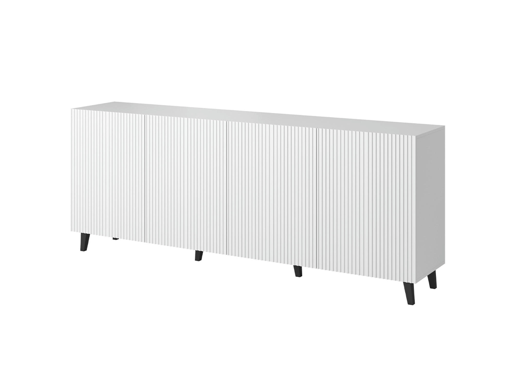 SANNA - Buffet bas contemporain 200 cm blanc