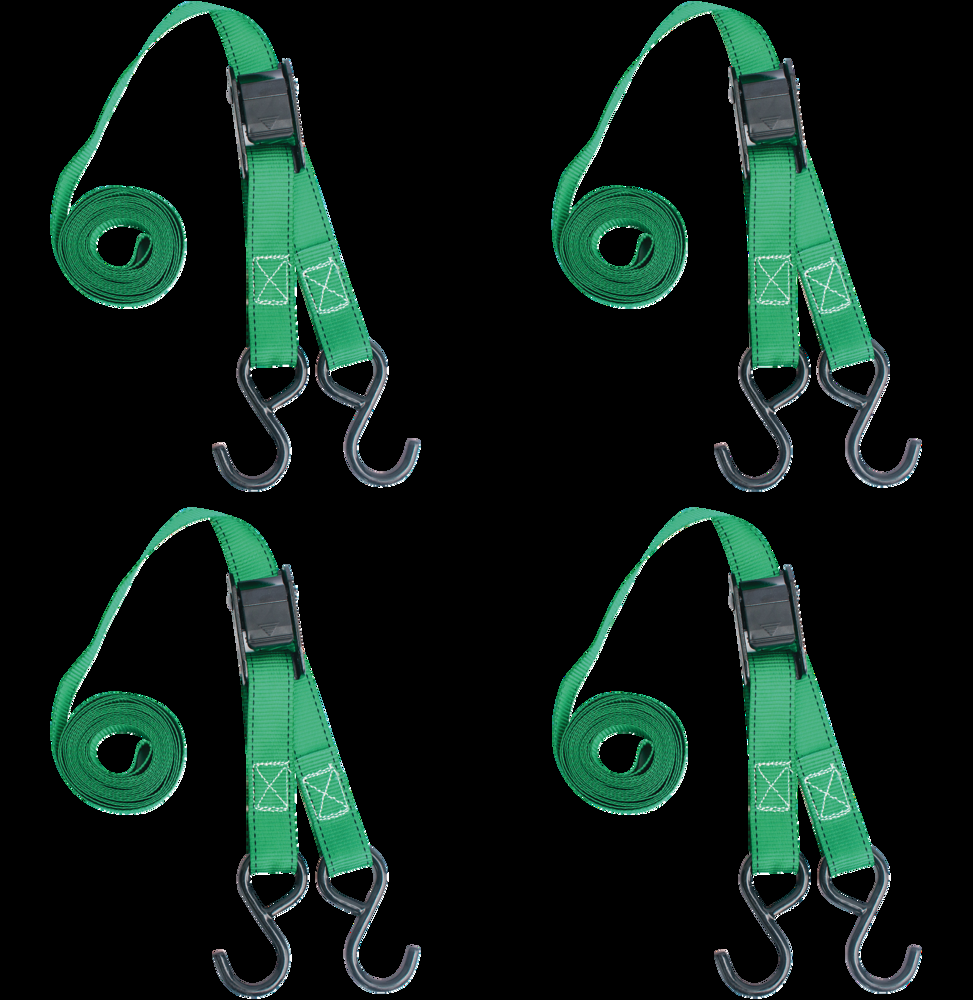 MotoMaster 900-lb Cambuckle Tie Down Straps, Weatherproof, 1-in x 10-ft, 4-pk
