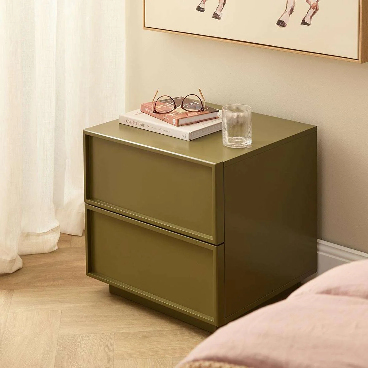 Osaka Bedside Table - Olive