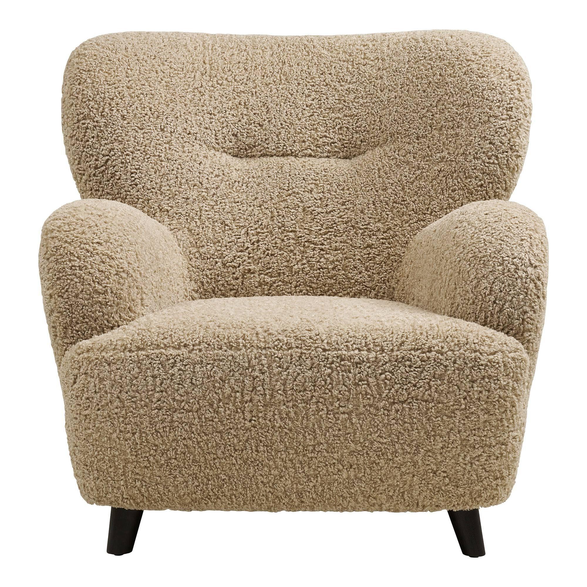 Fauteuil Lunaro bouclé