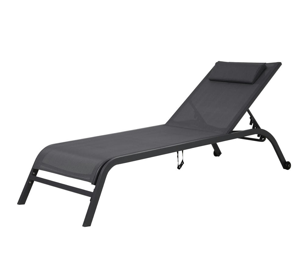 GOZO - Bain de soleil  en acier gris anthracite