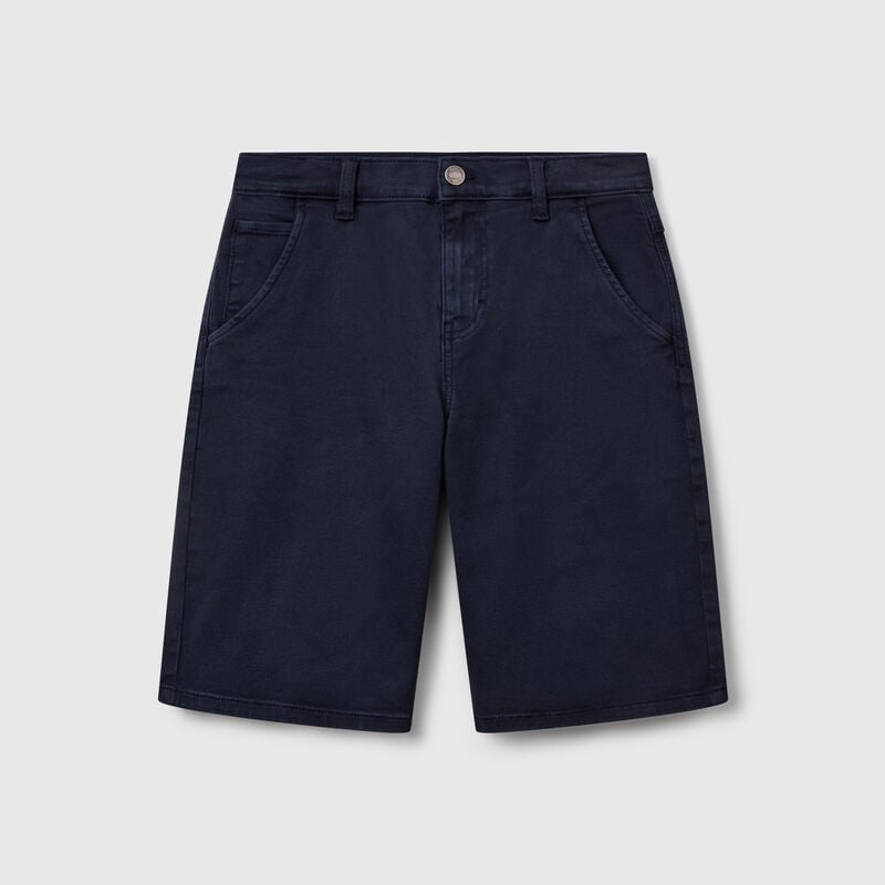 Regular fit denim-look bermudas