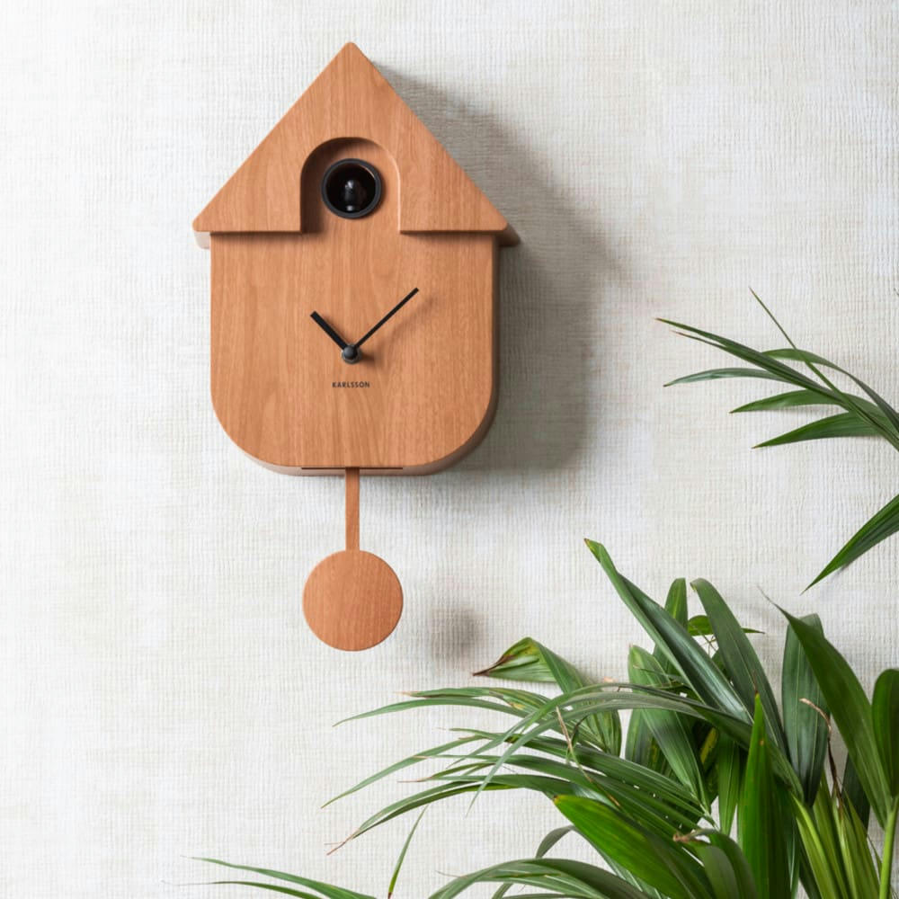 MODERN CUCKOO - Horloge à pendule bois foncé