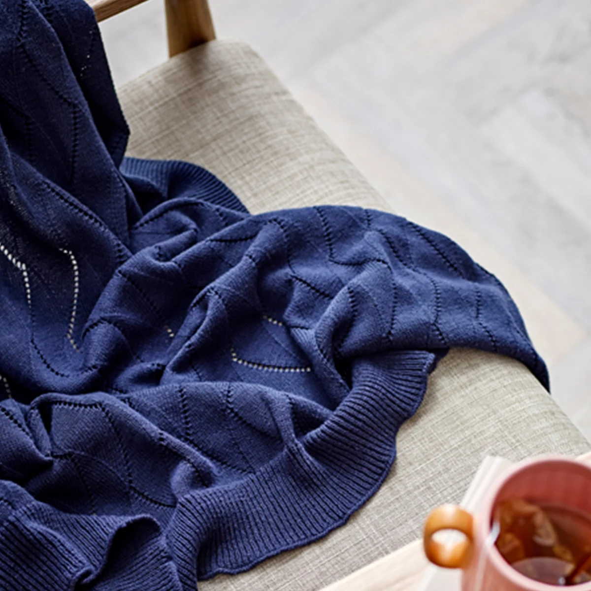 Södahl - Gentle Decke, 130 x 170 cm, navy blue