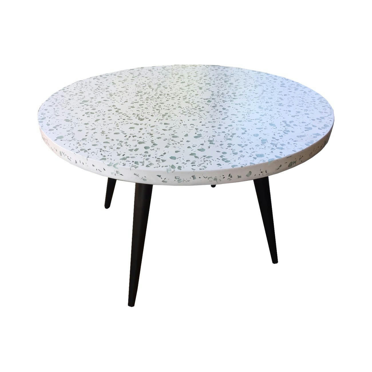 TERRAZZO - Table basse terrazzo blanc L70