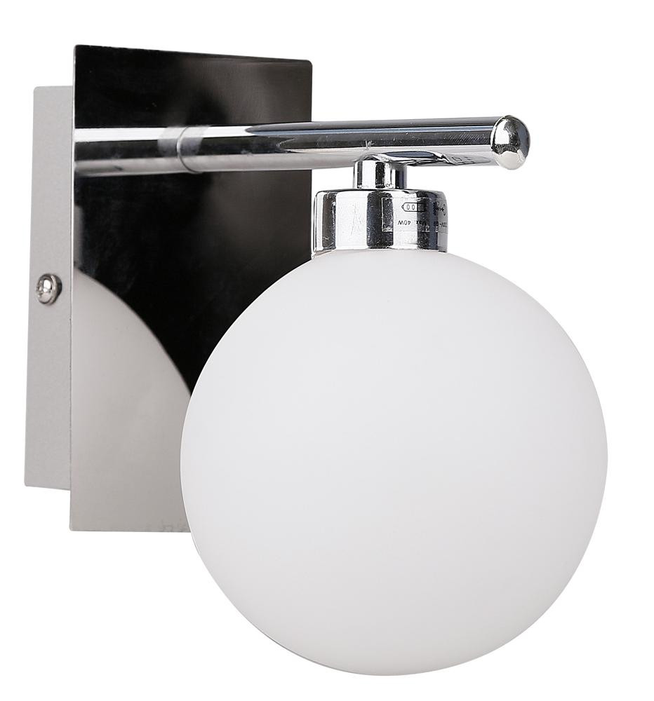 Lampa kinkiet RAISA chromowy 1x40w g9 klosz biały
