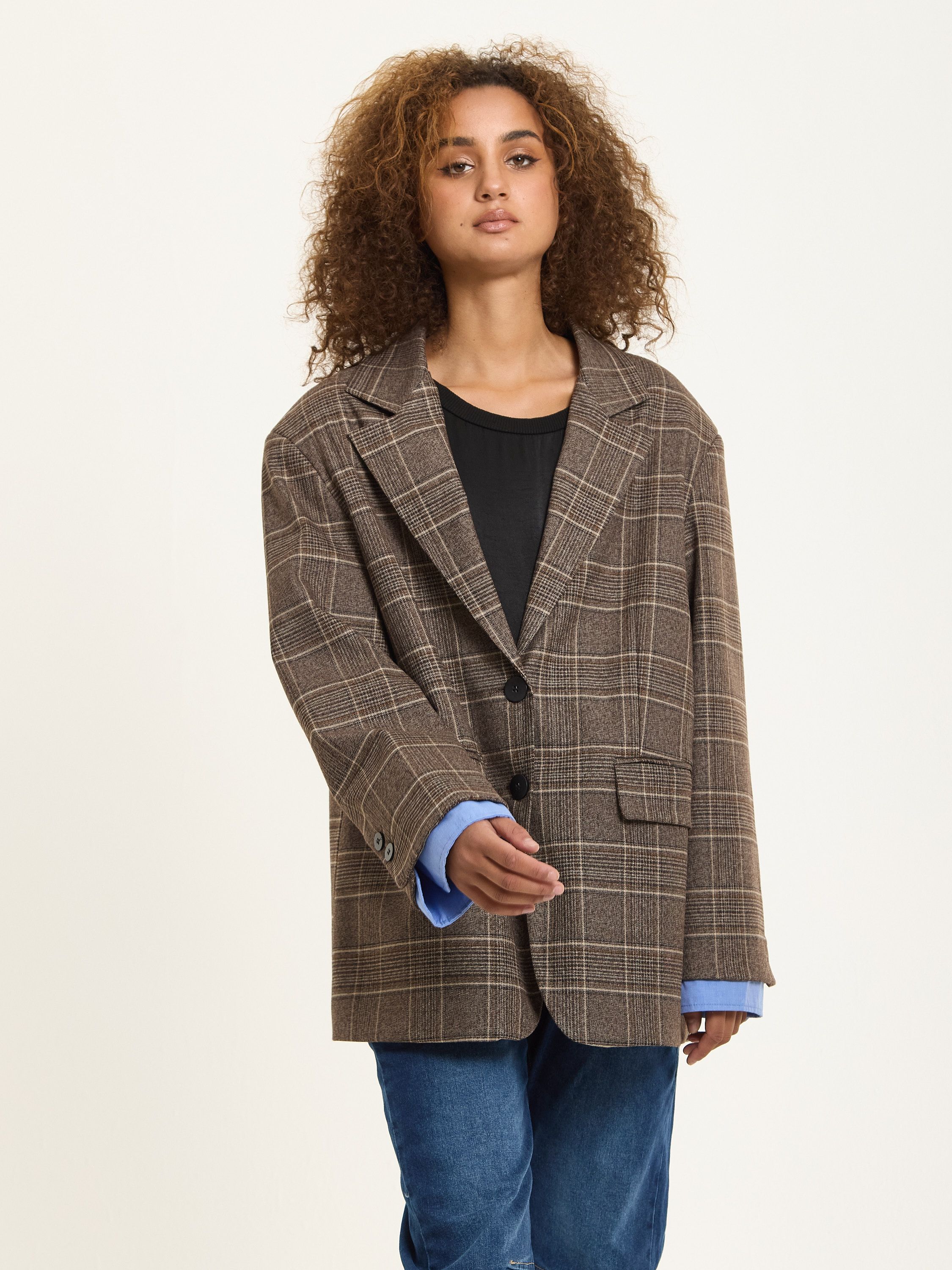 House of Holland Checked Oversized Blazer