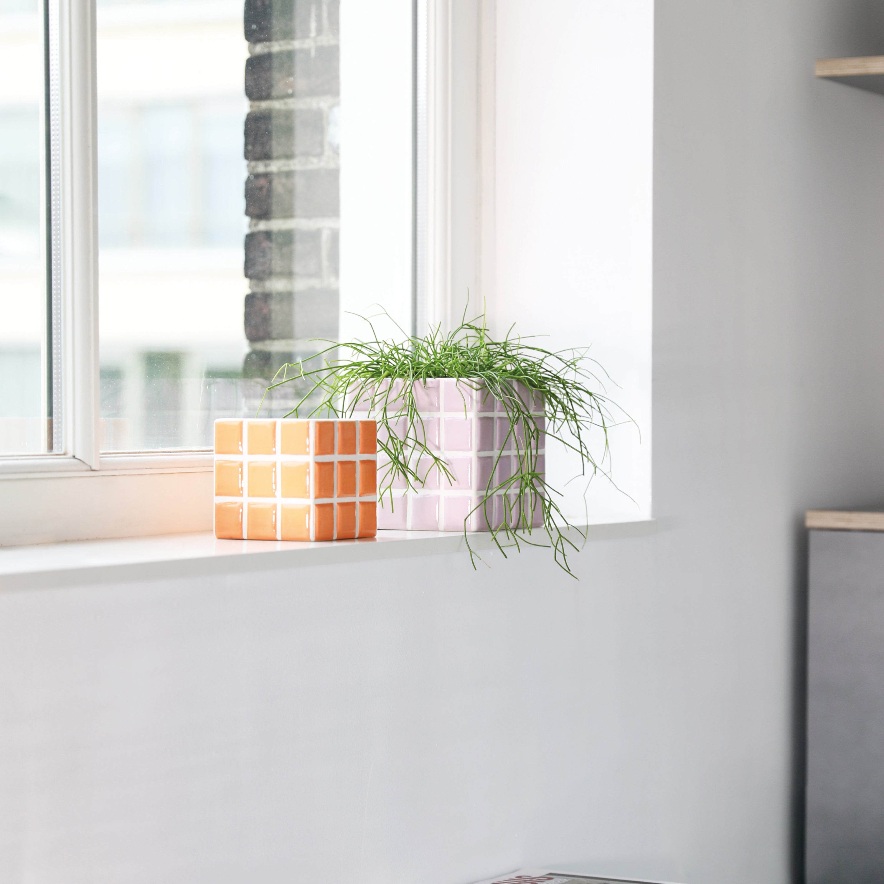 &k amsterdam Tile Bloempot - Lila