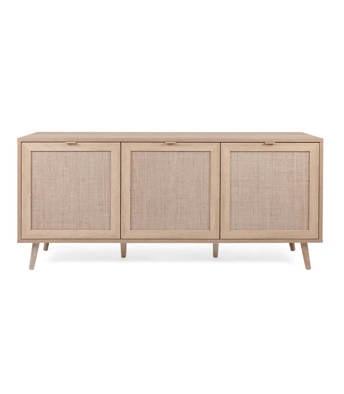 BALI - Buffet 3 portes L150 cm - Impression effet rotin