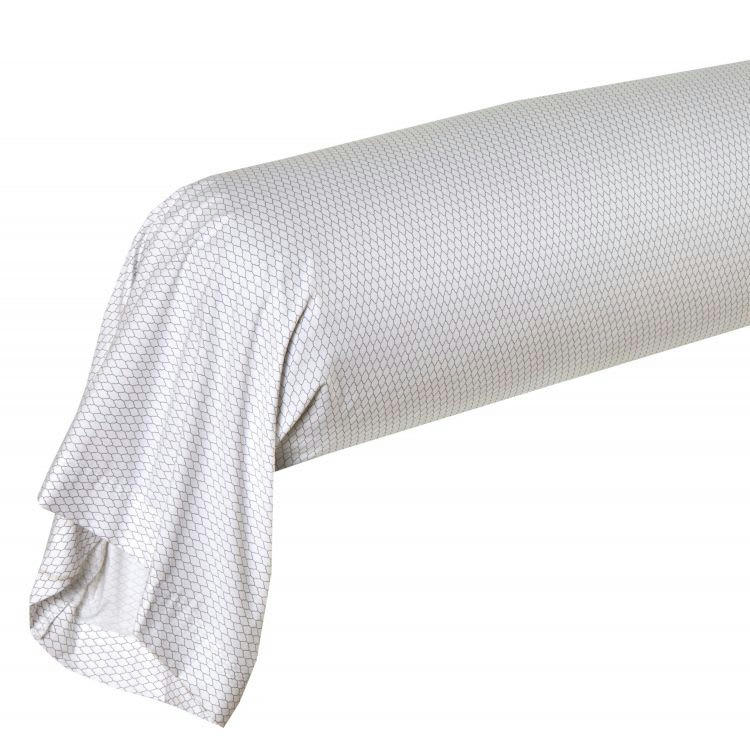 PROMENADE - Taie de traversin en Coton Blanc 190 cm