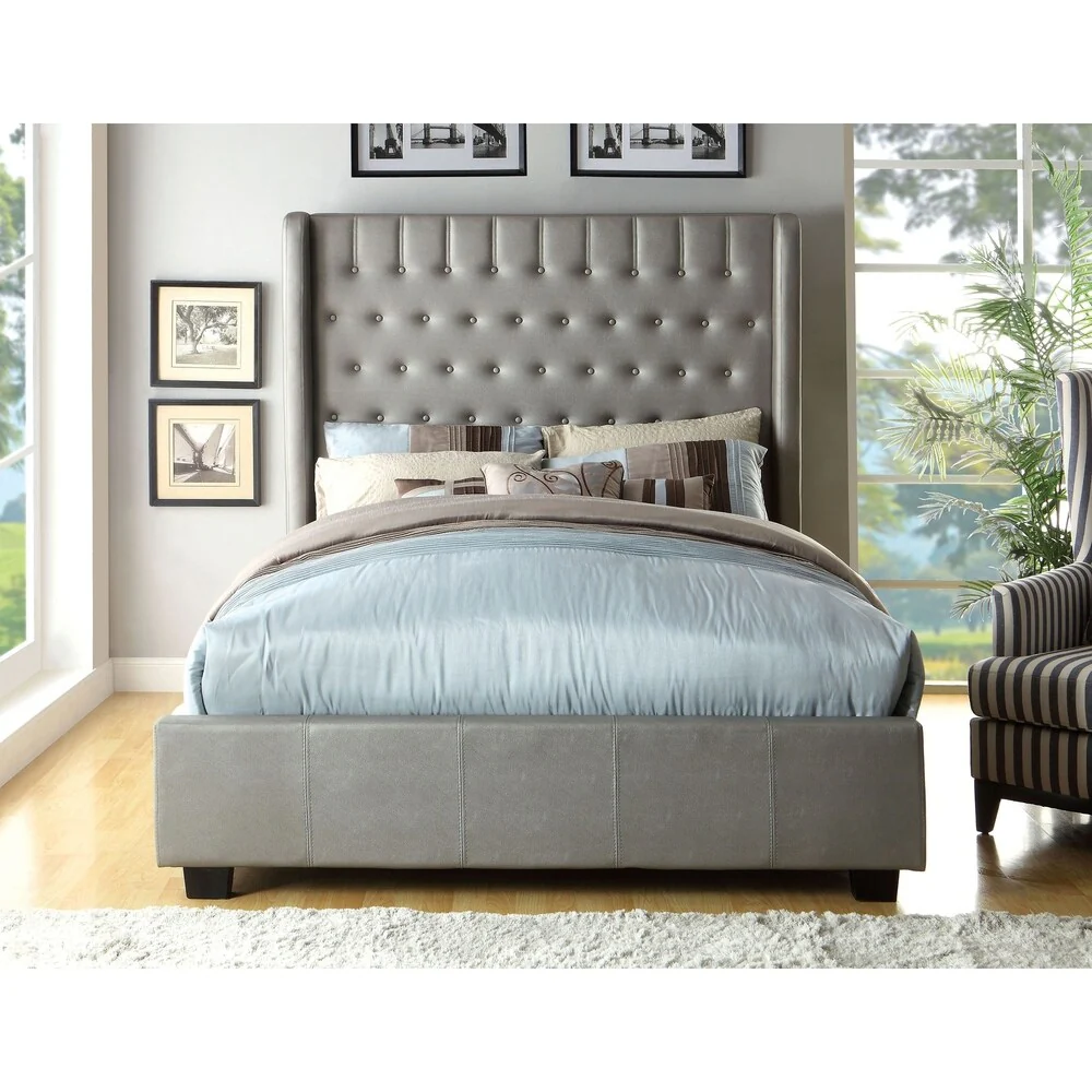 Williams Home Furnishing Mira California King Bed in Silver Finish