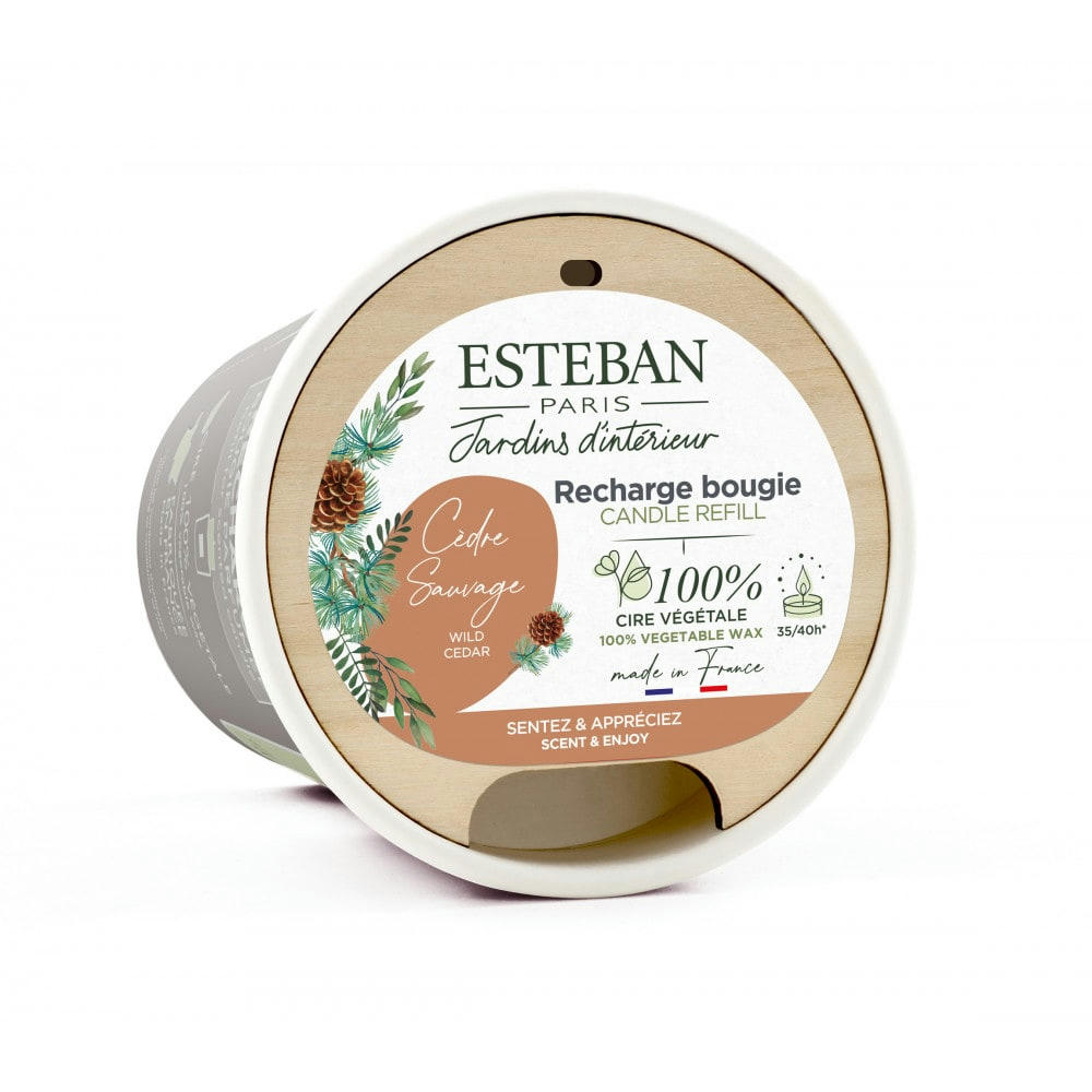 CÈDRE SAUVAGE - Recharge pour bougie parfumée 180g