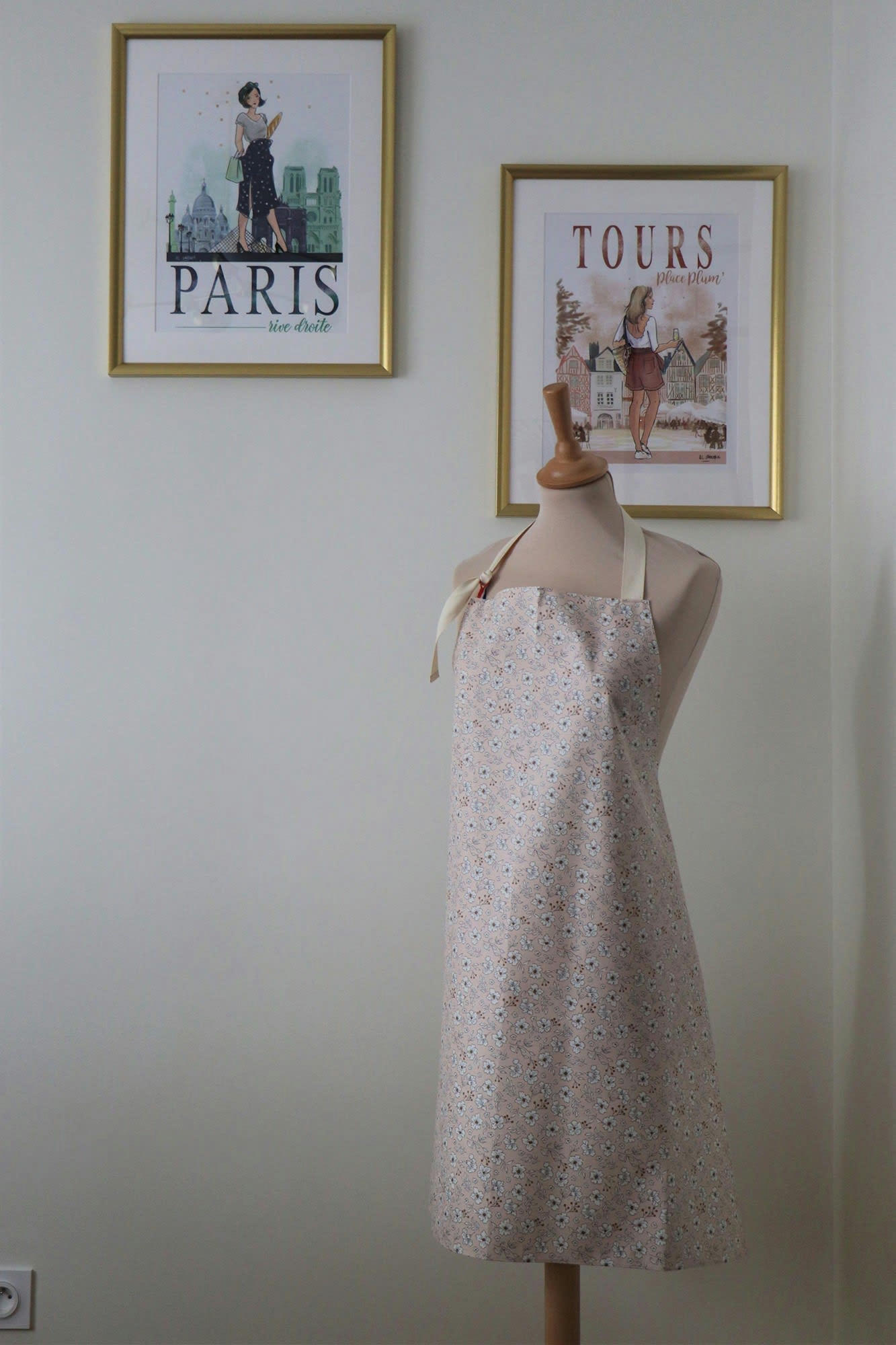 PAQUERETTE - Tablier enduit Anémone rose