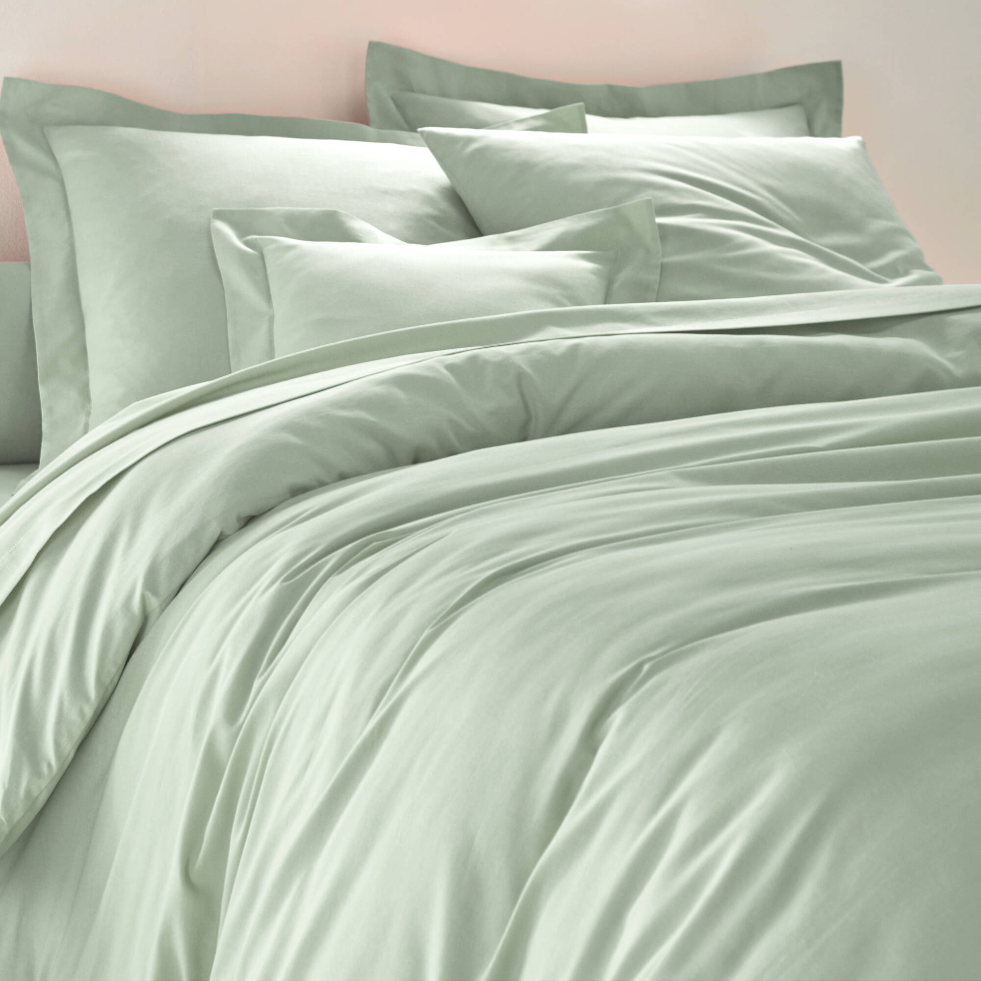Linge de lit uni polyester-coton Colombine