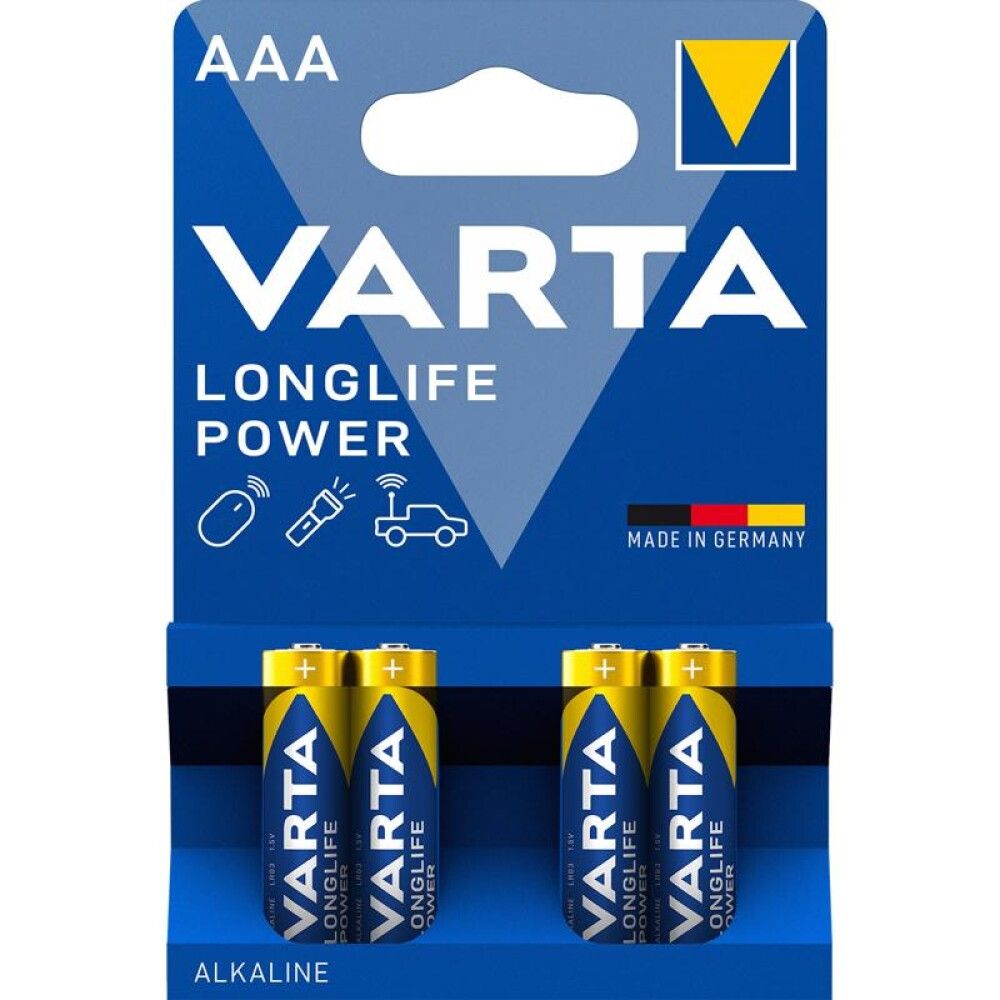 BATTERI VARTA LONGLIFE POWER AAA 4STK