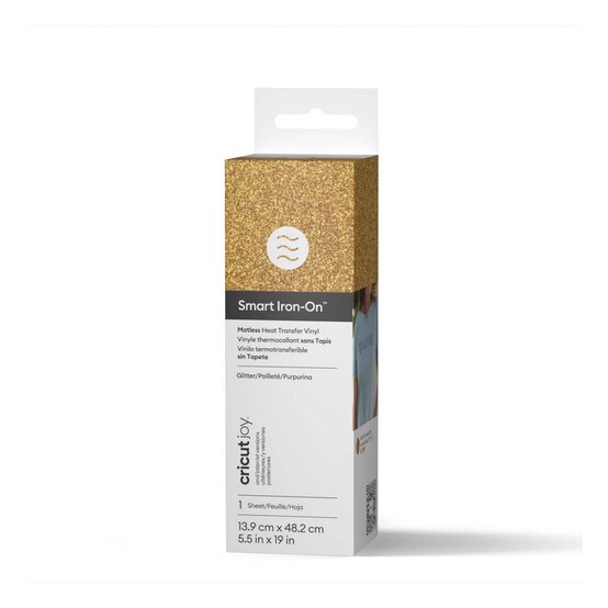 Cricut Joy Gold Glitter Smart Iron-On 5.5 x 19 Inches